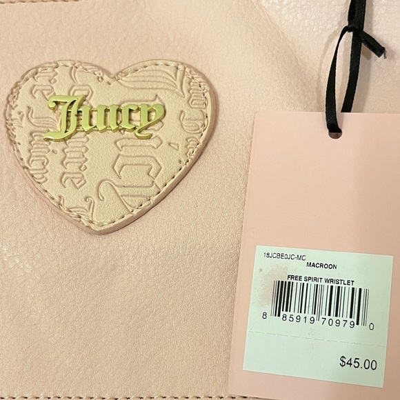 Juicy Couture Light Pink Heart Accent Wristlet - Picture 3 of 5